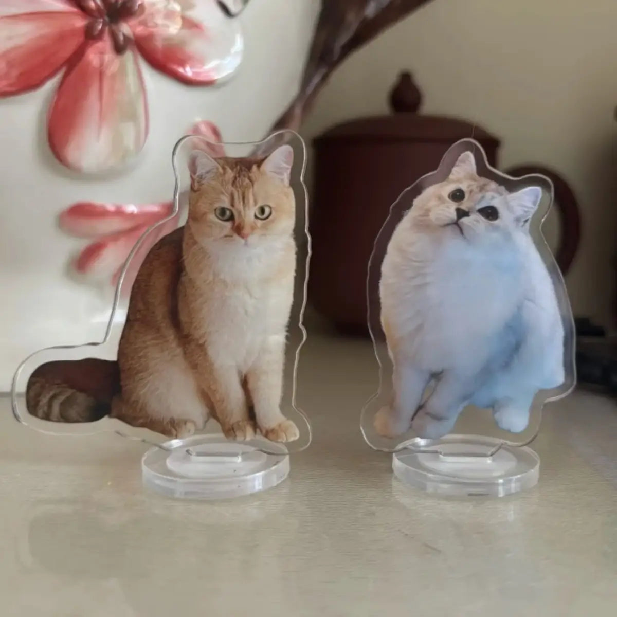 Custom Pet Portrait Acrylic Keychains and Standees