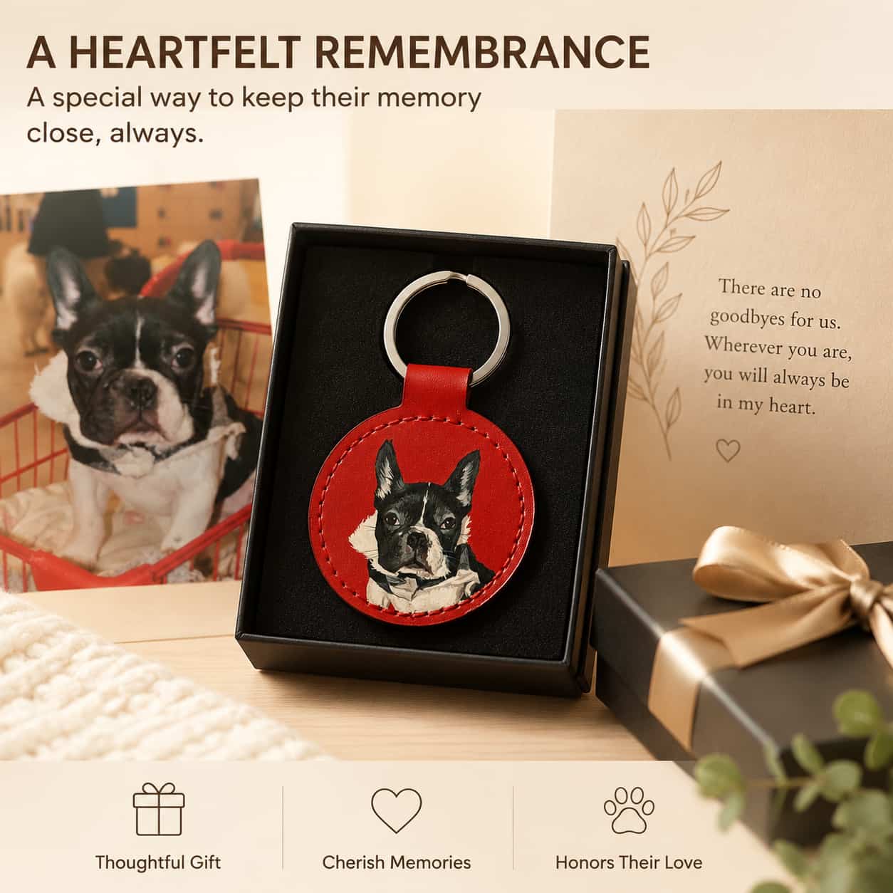 Custom Hand-Painted Pet Portrait Keychain