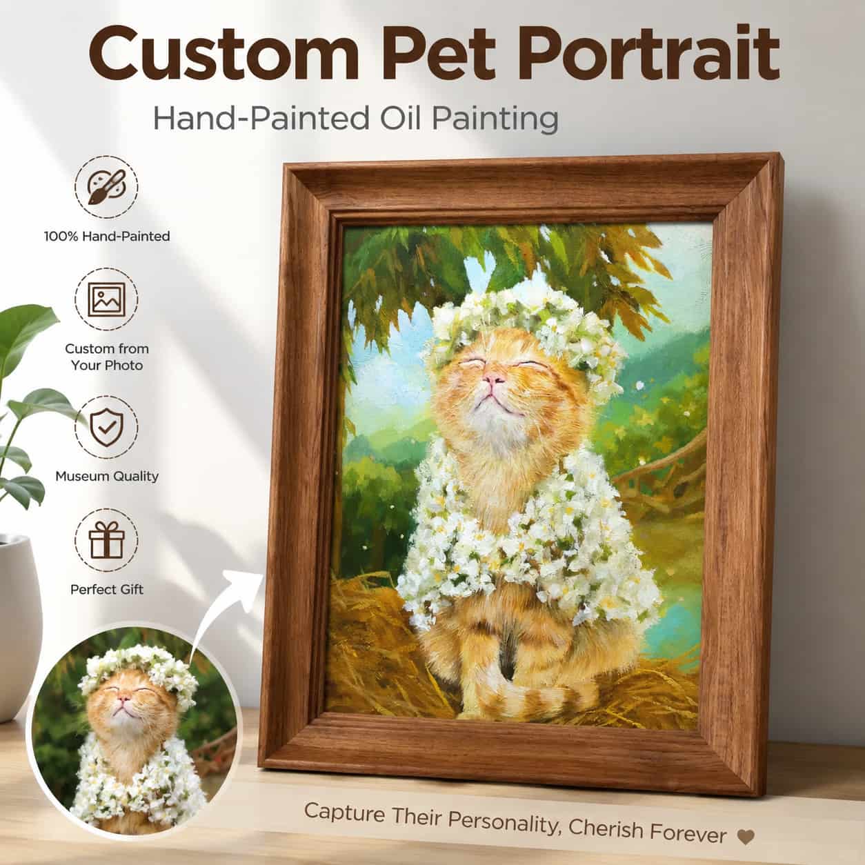 Custom Pet Portrait Oil Painting