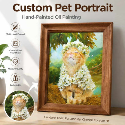 Custom Pet Portrait Oil Painting