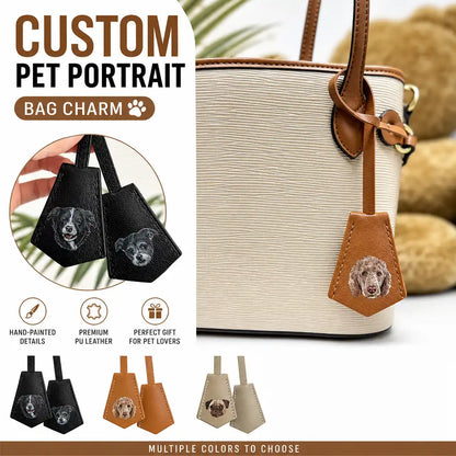 Custom Pet Portrait Bag Charm