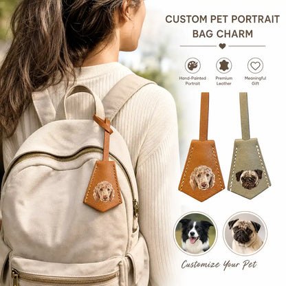 Custom Pet Portrait Bag Charm