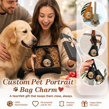 Custom Pet Portrait Bag Charm