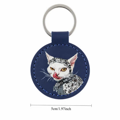 Hand-Painted Custom Pet Portrait Keychain