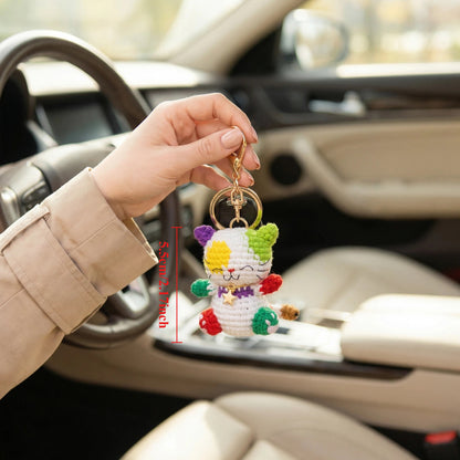 Handmade Crochet Cat Keychain