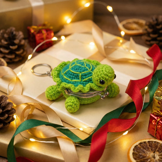 Crochet Turtle Coin Purse