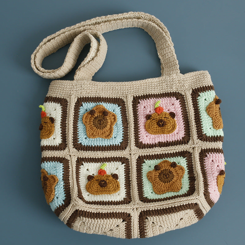 Handmade Crochet Elephant Crossbody Bag