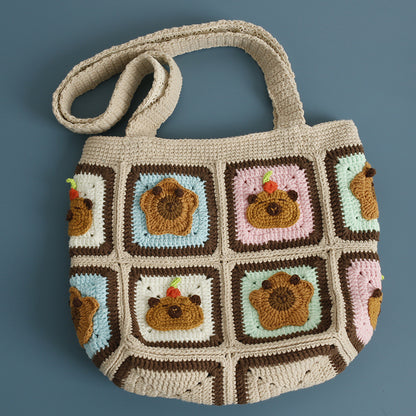 Handmade Crochet Elephant Crossbody Bag