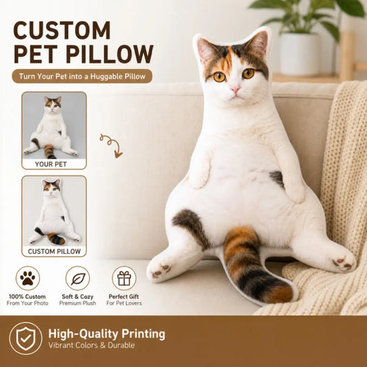 Custom Pet Portrait Pillow
