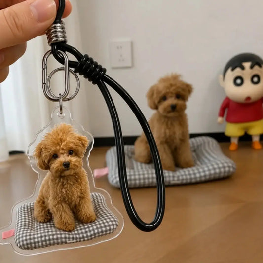 Custom Pet Portrait Acrylic Keychains and Standees